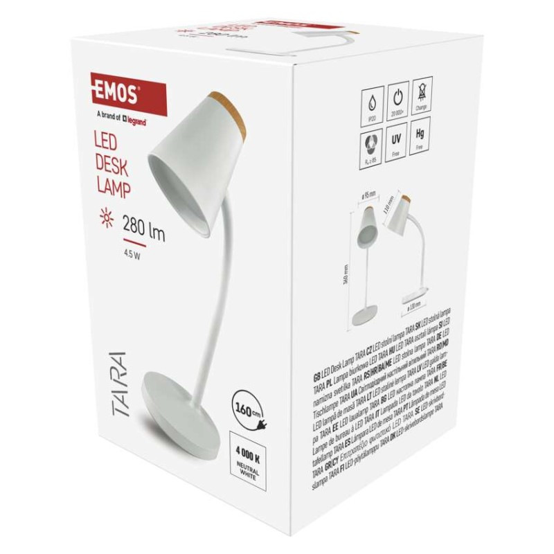 LED stolná lampa TARA, biela 3