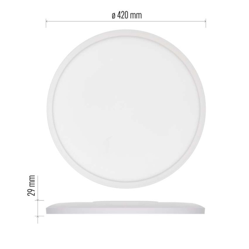 LED prisadené svietidlo FLORI okrúhle, biele, 22W, neutrálna biela 3