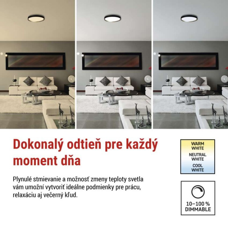 LED nástenné svietidlo ILVI, kruhové 30 W, stmievanie + CCT, čierna + šampanská 6