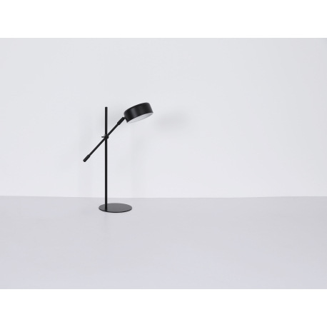 Stolová lampa, kov chróm, plast satinovaný, nastaviteľné pomocou kĺbu, kábel 1,5m, vypínač, DxŠxV:42 15