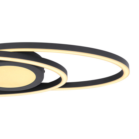 Stropné svietidlo, kov čierny, plast opál biely, trblietavý efekt, DxŠxV:570x230x40, vrátane 1xLED 2 11