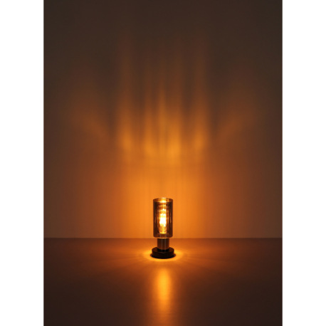 Závesné svietidlo, kov čierny, sklo dymovej farby, kábel PVC čierny, možnosť skrátenia výšky, ø: 100 4