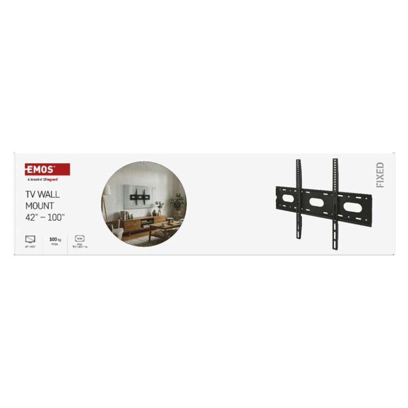 Pevný nástenný TV držiak 42–100" (107–254 cm) 3