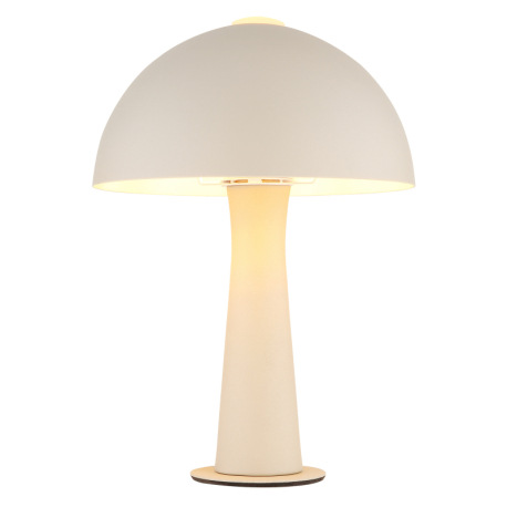 Stolná lampa z kovu v matnej pieskovej farbe, kábel z čierneho PVC, kolískový vypínač na kábli, ø: 2 11