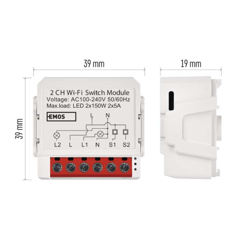 GoSmart spínací modul IP-2202SW, WiFi, 2-kanálový 13