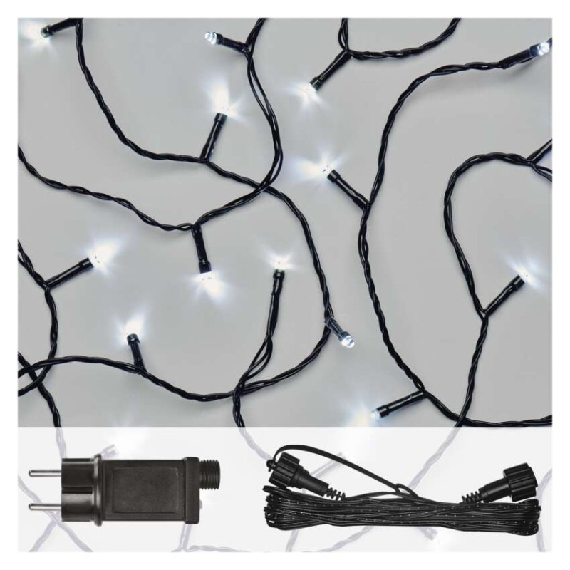 Základná sada pre spojovacie reťaze Standard, 10 m, vonkajšia, studená biela, časovač 7