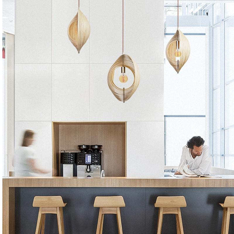 Závesné svietidlo z masívneho dreva E27 / 590 - WRE063 2