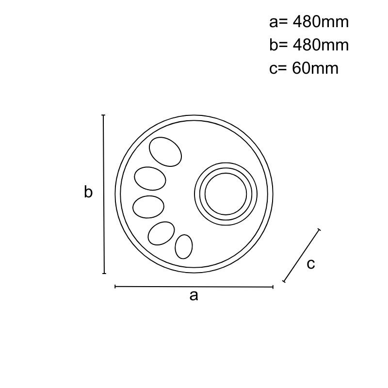LED stropné svietidlo s diaľkovým ovládačom 95W - J1354/W 2