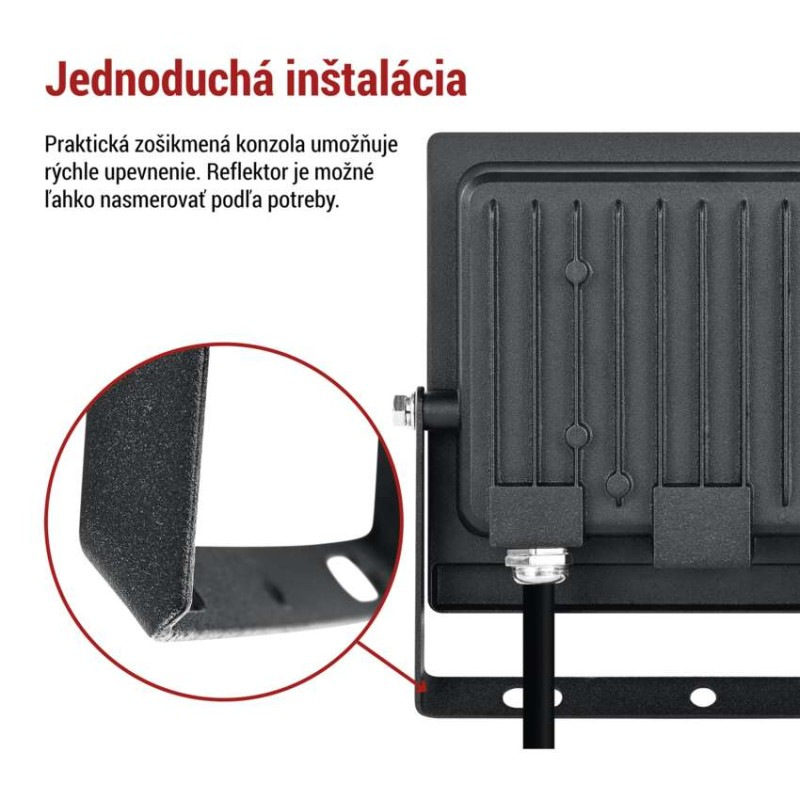 LED reflektor TAMBO EVO, 30 W, 3000 lm, IP65, čierny 7