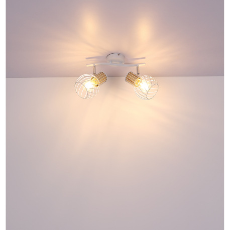 Nástenné svietidlo, kov biely, kov vo farbe imitujúcej drevo, kov biely, chróm, DxŠxV:296x230x185, b 17