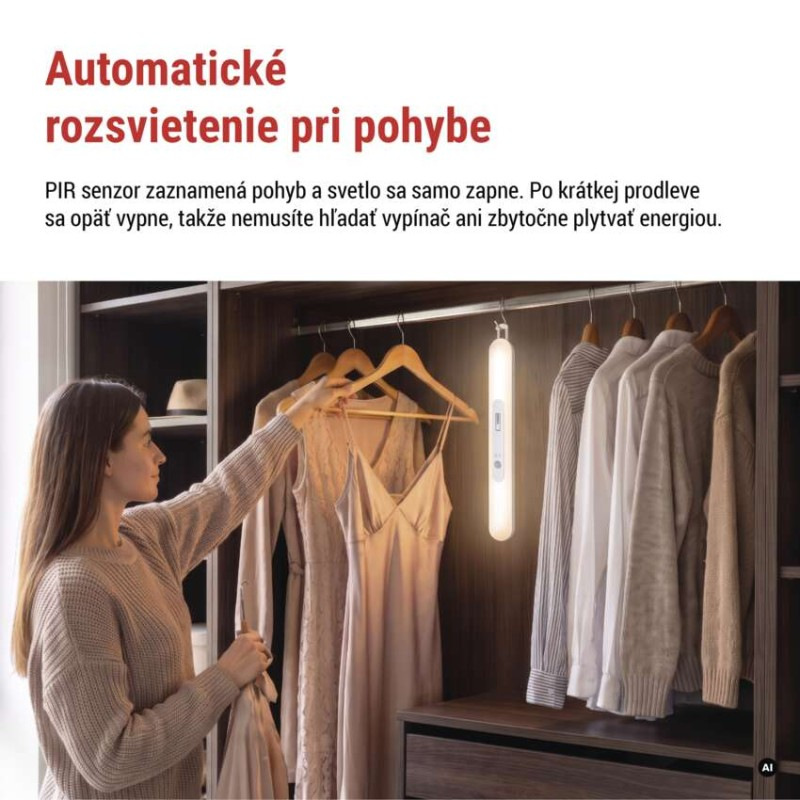 LED nabíjateľná svietidlo P3328 s pohybovým senzorom a fotosenzorom, 1 ks 2