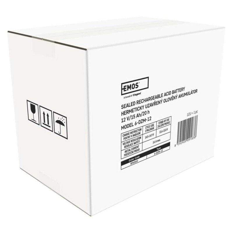 Bezúdržbový olovený trakčný aku. 12 V/15 Ah, faston 6,3 mm 11