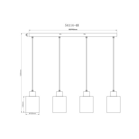 Závesné svietidlo, kov, piesková matná, sklo biele, priehľadný PVC kábel, DxŠxV: 720x100x1200mm, bez 6