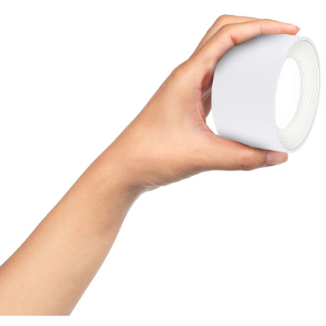 Nabíjateľná stolová lampa kov biely, dotykový stmievač, pamäťová funkcia, bez adaptéra, bat CR18650 3