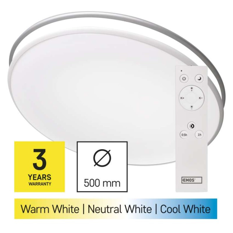 LED prisadené svietidlo ALVI, kruhové 36W, stmiev.so zmenou CCT 8