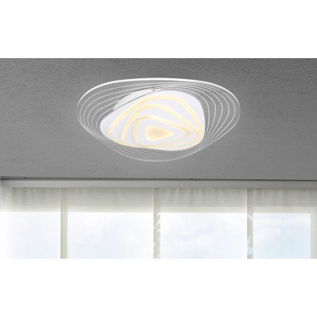 Stropné svietidlo, kov biely, akryl, kompatibilné s Google Assistant a Alexa, pamäťová funkcia, nočn 14