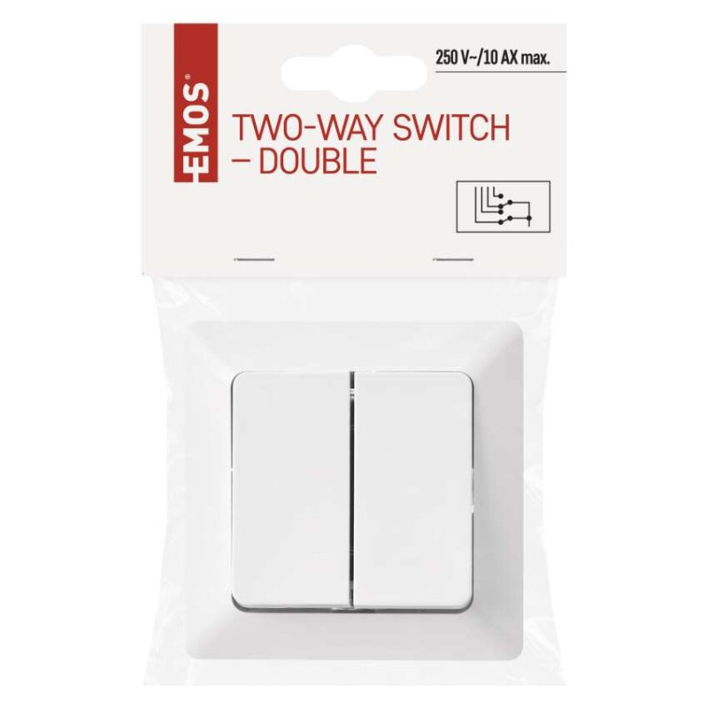 Vypínač dvojitý striedavý č. 6+6 3