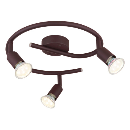 Stropné svietidlo, kov imitácia hrdze, otočné, Ø: 290, V:150, vrátane žiaroviek 3xGU10 LED 3W 230V,