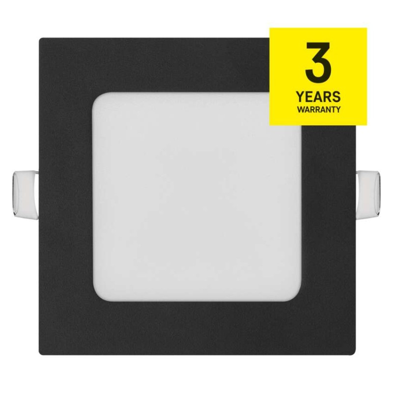 LED vstavané svietidlo NEXXO, štvorec, čierne, 7W, CCT 10