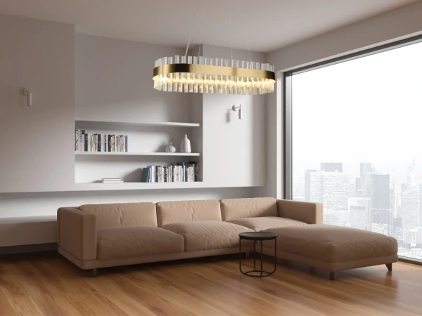 LED krištáľový luster + diaľkový ovládač 45W - J6303/C 6