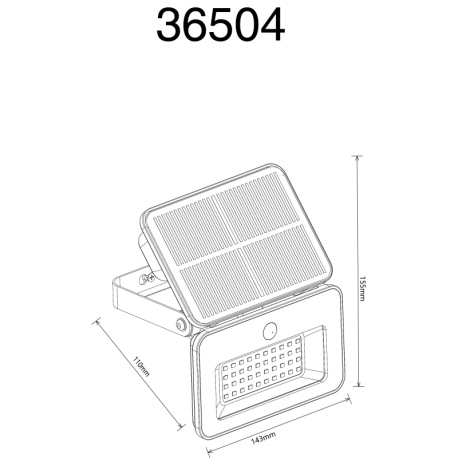 Solárne sv., kov/plast čierny/biely, číre sklo, prepínač, pamäť, bat. CR18650 2200mAh 3,7V, IP65, 3 18
