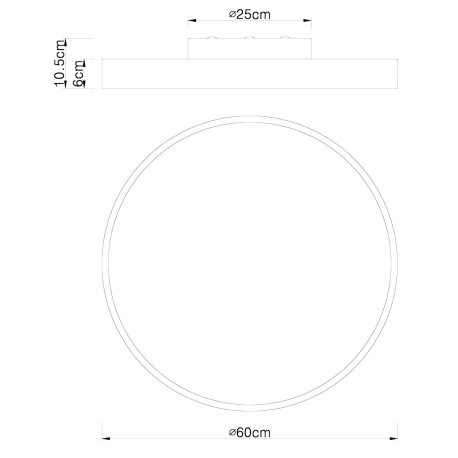 Stropné svietidlo, kov čierny, plast biely, funkcia pamäte, stmievateľné, diaľkové ovládanie, fixáci 17