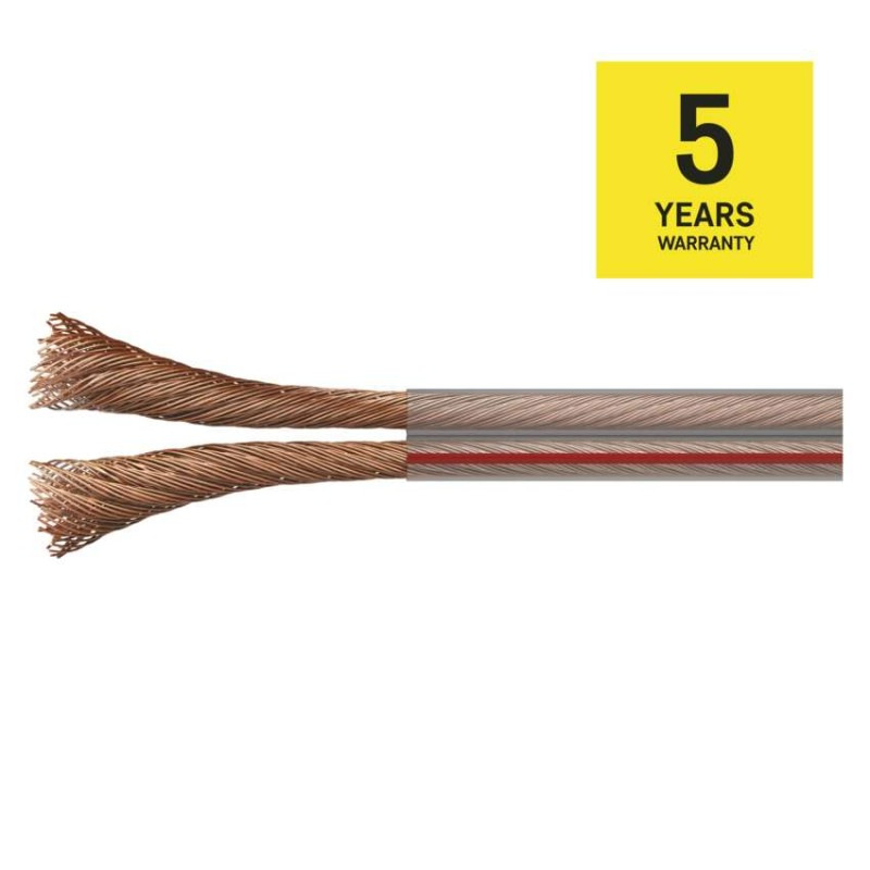 Dvojlinka netienená 2×1,0mm priehľadná, 100m 5