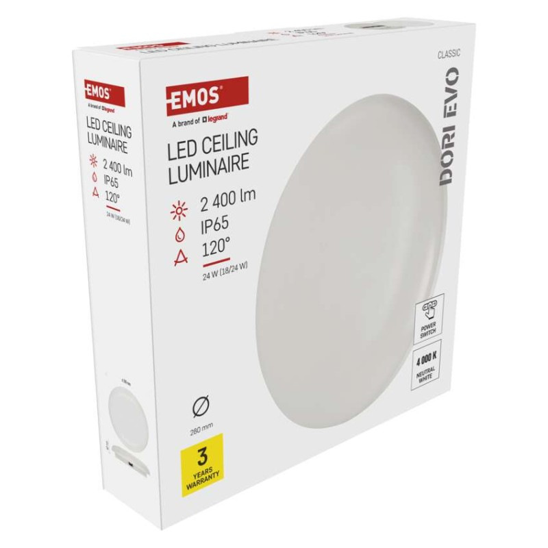 LED prisadené svietidlo DORI EVO, kruhové 24W, Neutrálna biela 9