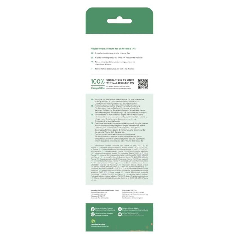 Univerzálny diaľkový ovládač OFA pre TV HISENSE 4