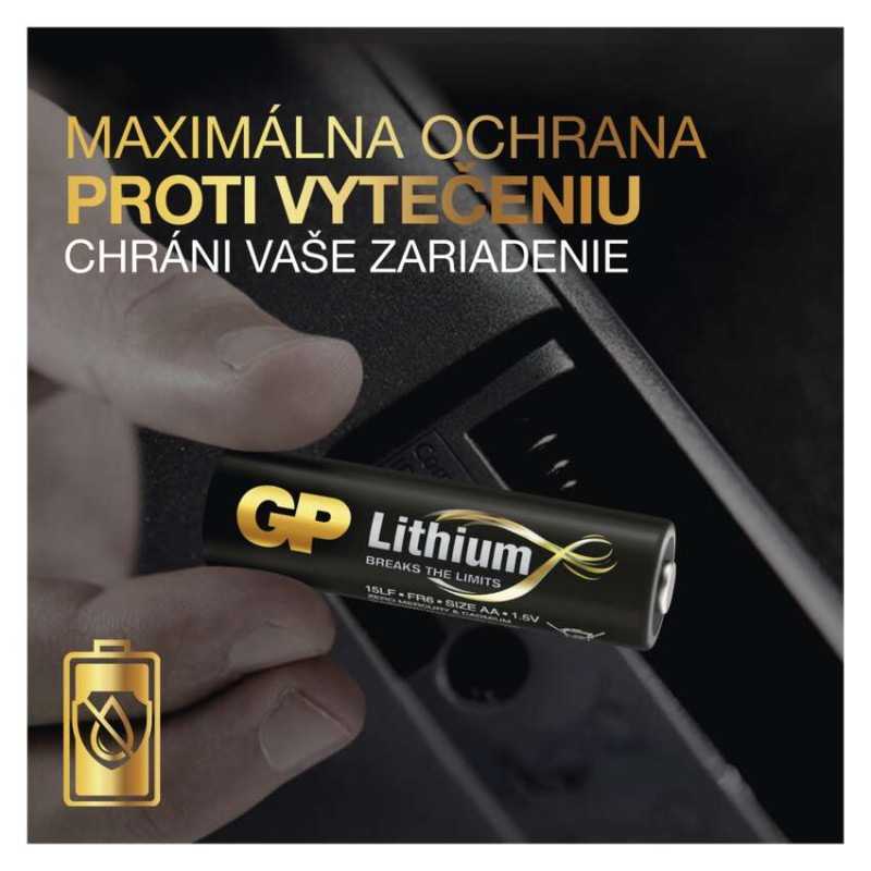 Lítiová batéria GP FR6 (AA), 2 ks 5