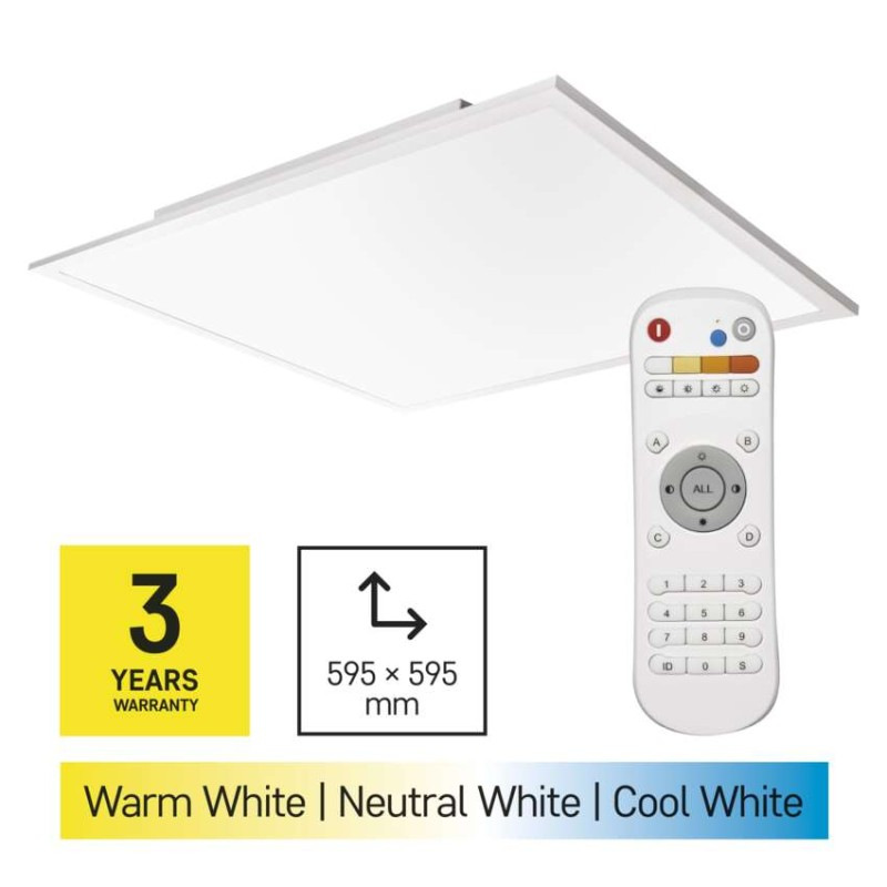 LED panel prisadený RIVI 60x60, 40W, stmiev.so zmenou CCT 6