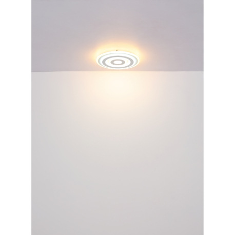 Stropné svietidlo, kov biely, akryl biely, 2 krúžky 2700K a 2 krúžky 6500K (nie je možné prepínať), 12