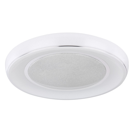 Stropné svietidlo, kov biely, chróm, plast opál, plastové krištále, trblietavý efekt, nočné svetlo, 2