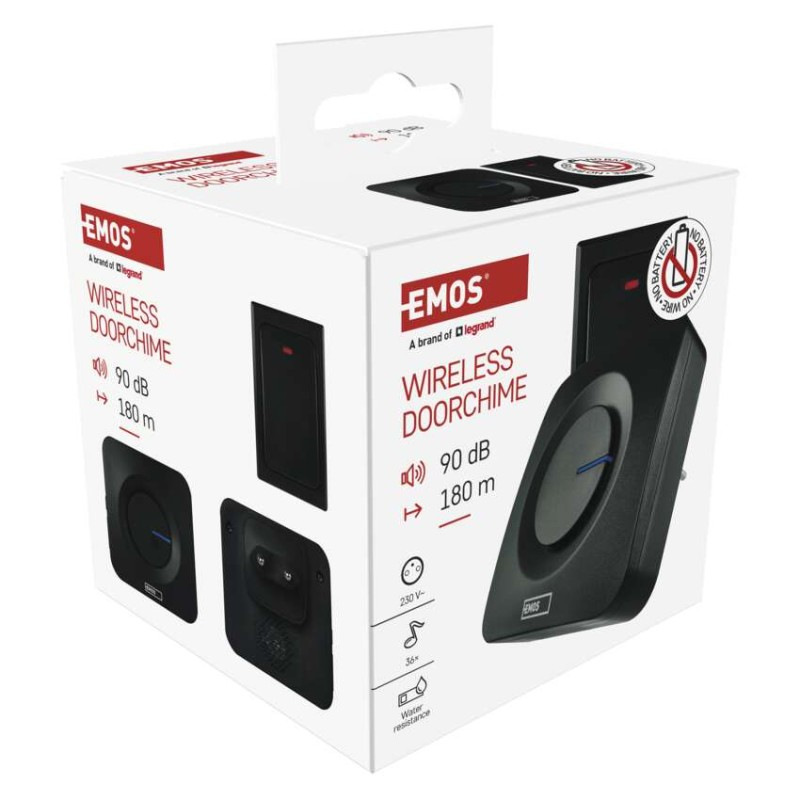 Domový bezdrôtový zvonček bez baterie P5729B do zásuvky 13