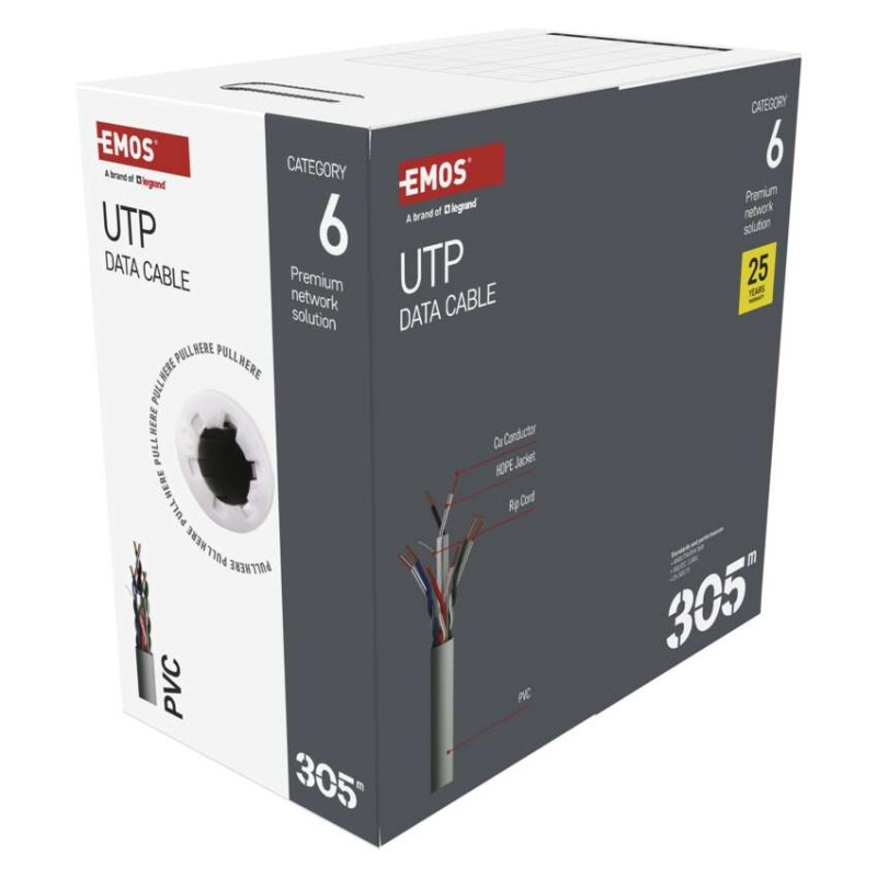 Datový kábel UTP CAT 6, 305m 7