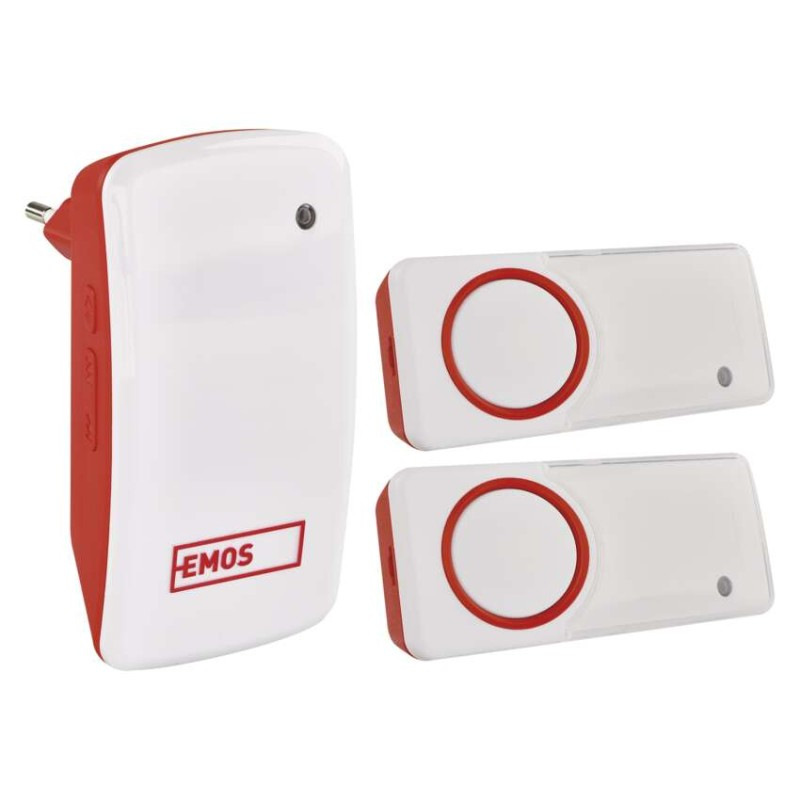 Domový bezdrôtový zvonček bez baterie P5750.2T do zásuvky, s 2 tlačidlami 11