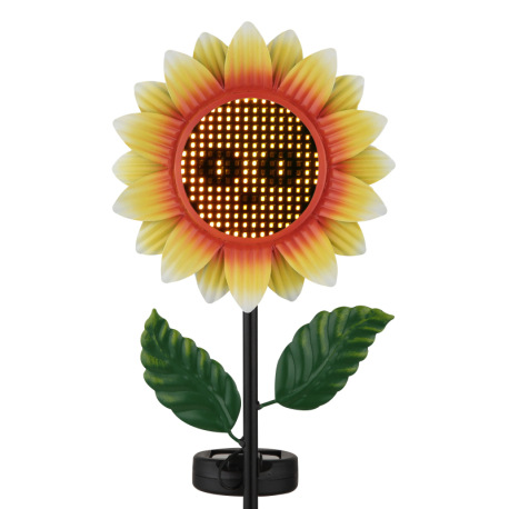 Solárne svietidlo, kov čierny/zelený/žltý matný, plast čierny matný, vypínač, batéria súčasťou balen 6