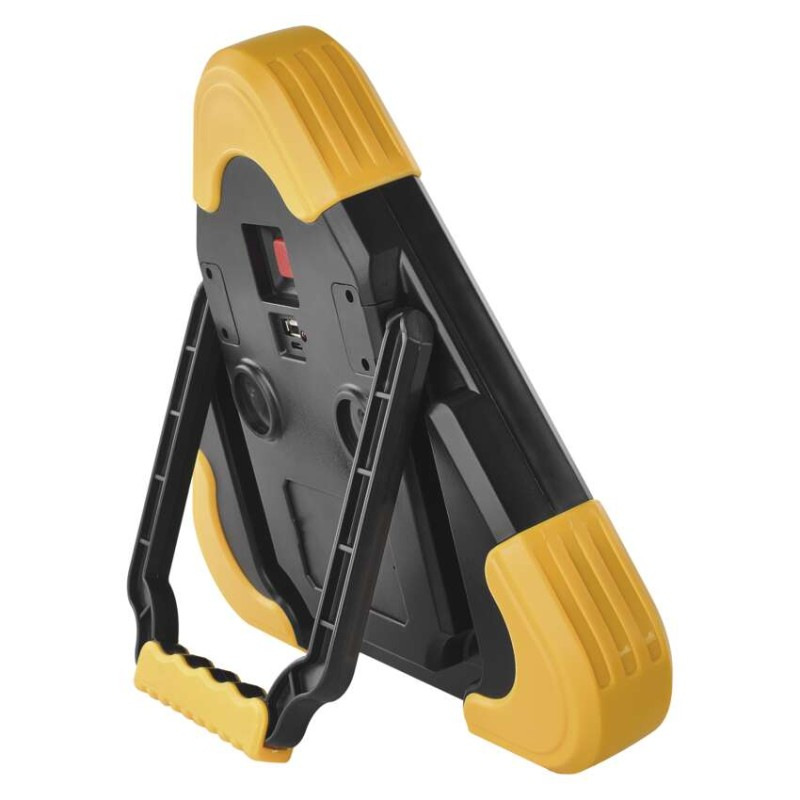 LED výstražný trojuholník, dobíjateľný, COB LED + červená LED 10