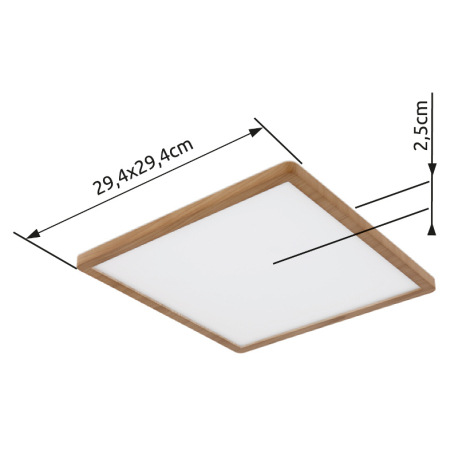 Stropné svietidlo, plast so vzhľadom dreva, plast satinovaný, biely, niekoľko úrovní cez nástenný sp 12