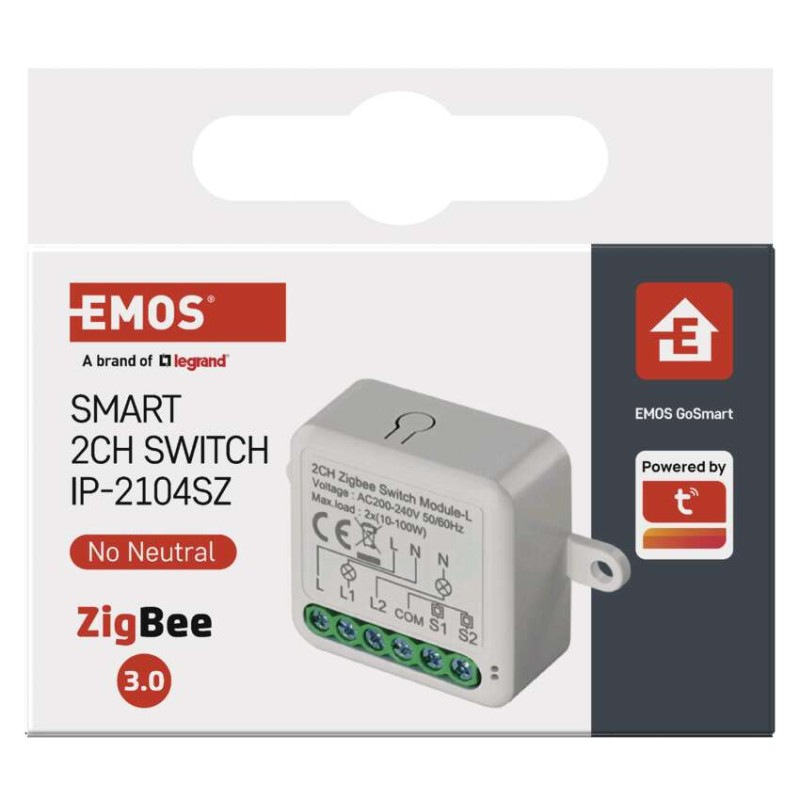 GoSmart prepínací modul IP-2104SZ, ZigBee, 2-kanálový (nevyžaduje N-vodič) 11