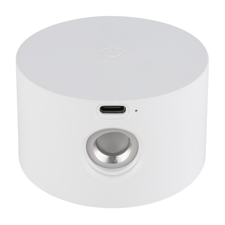 Nabíjateľná stolová lampa kov biely, dotykový stmievač, pamäťová funkcia, bez adaptéra, bat CR18650 6