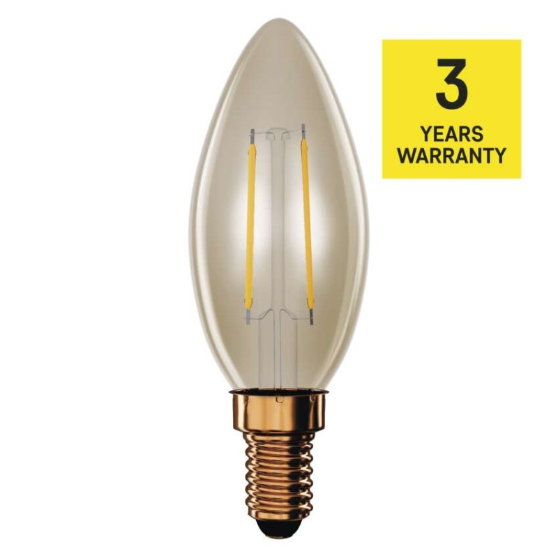 LED žiarovka Vintage sviečka / E14 / 2,5 W (20 W) / 225 lm / Teplá biela 4