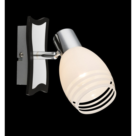 Nástenné svietidlo, chróm, MDF wenge, satinované sklo, ŠxV: 80x190, H: 160, bez žiarovky 1xE14, max. 6