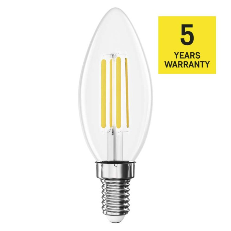 LED žiarovka Filament sviečka A CLASS/ E14 / 3,8 W (60 W) / 806 lm / neutrálna biela 5