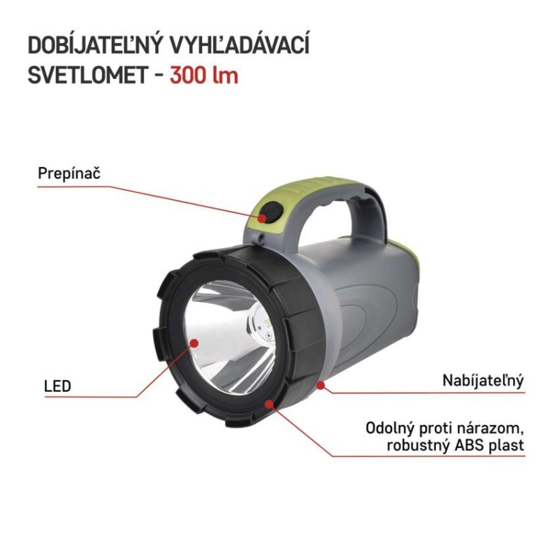 LED nabíjacie svietidlo P2311, 300 lm, 2400 mAh 1