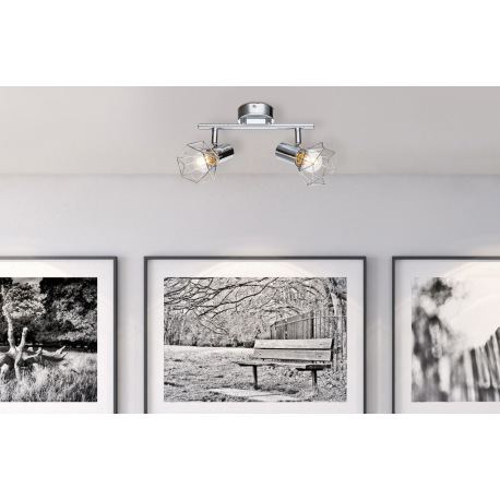 Bočné svietidlo, kov chróm, DXV: 255x150, bez žiaroviek 2xE14, max. 40W 230V. 3