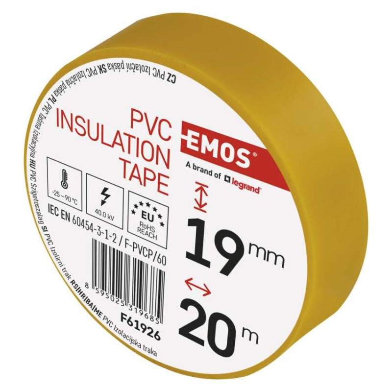 Izolačná páska PVC 19mm / 20m žltá 3