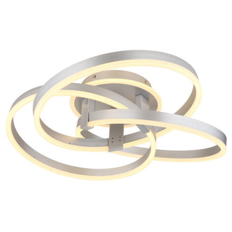 Stropné svietidlo, brúsený hliník, kov sivý mat, akryl biely mat, stmievateľné, niekoľko úrovní pomo 4