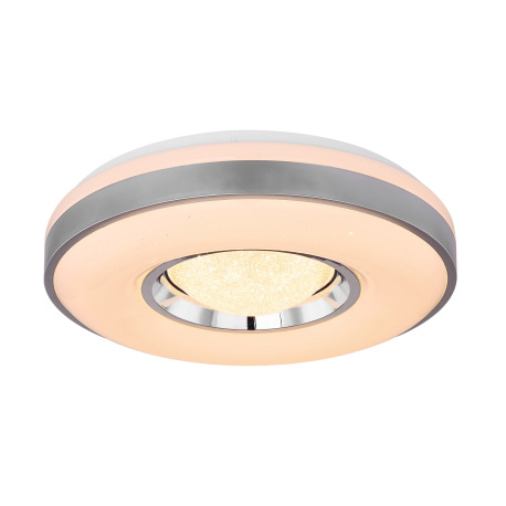 Stropné svietidlo, kov biely, akryl biely, strieborný, Ø410, V:100, vrátane 1xLED 24W 230V, 1340lm,