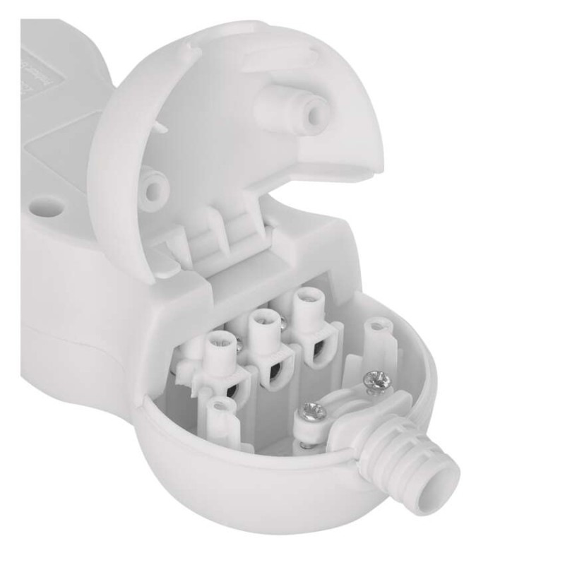 Samostatná 3 zásuvka s vypínačom, biela 4